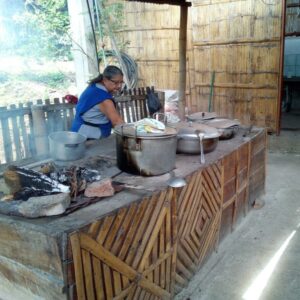 Chade: Mujer cocinando en horno de leña