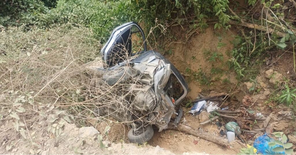 accidente en el camino